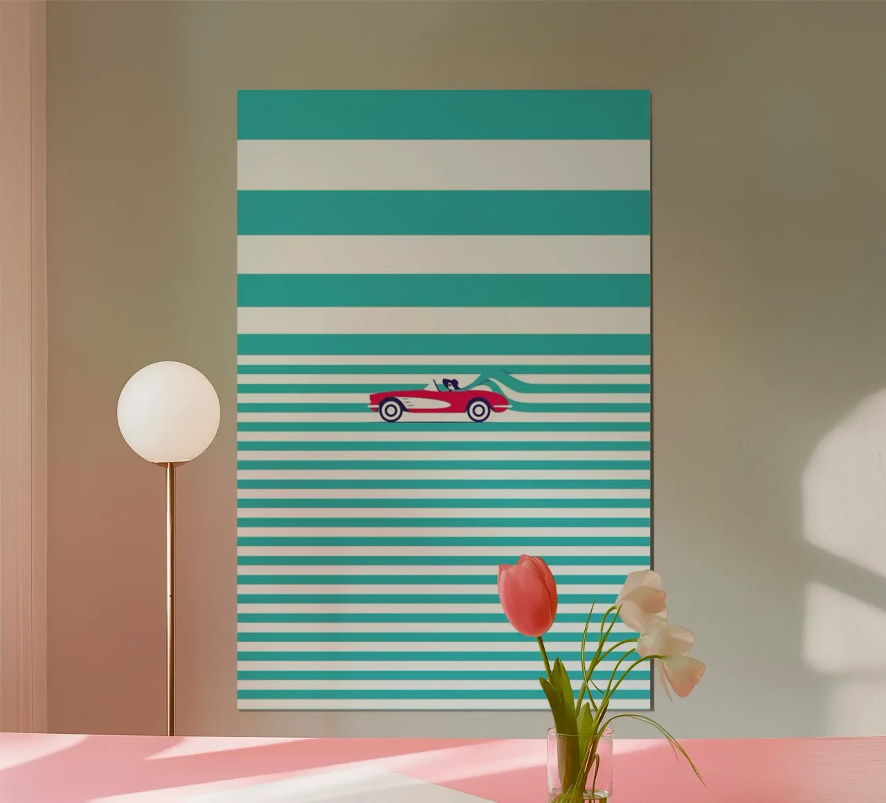 Vintage Escape poster con telaio in plastica da La Come Di