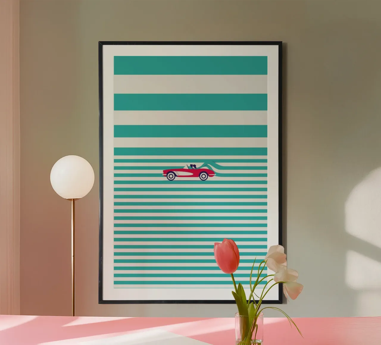 Vintage Escape poster con telaio in plastica da La Come Di