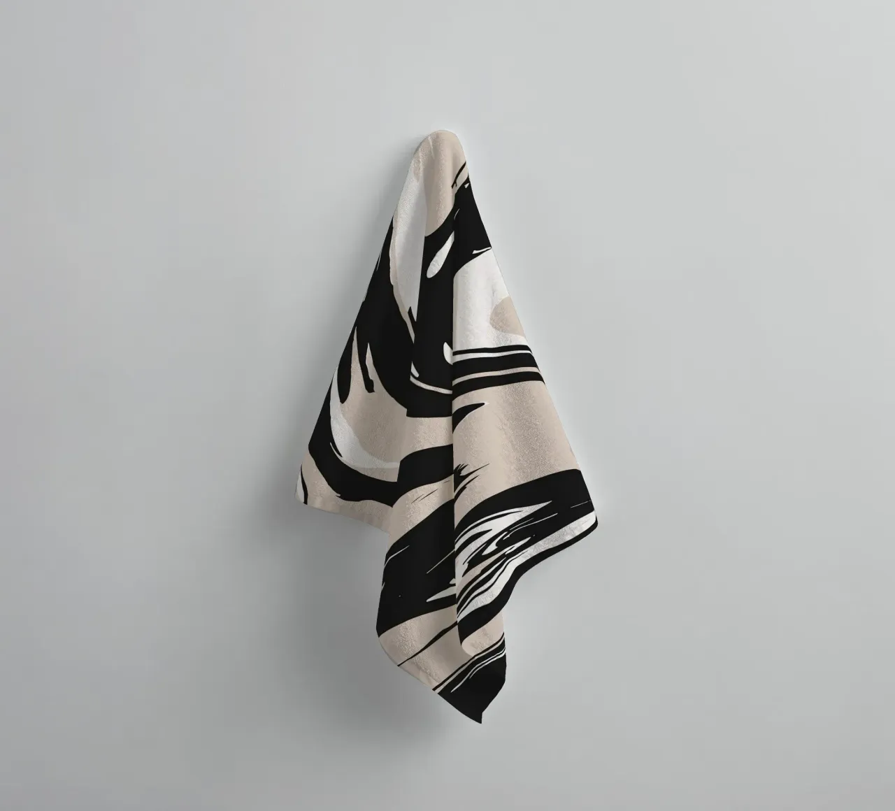 Abstract ink art towel by studiopicaprints