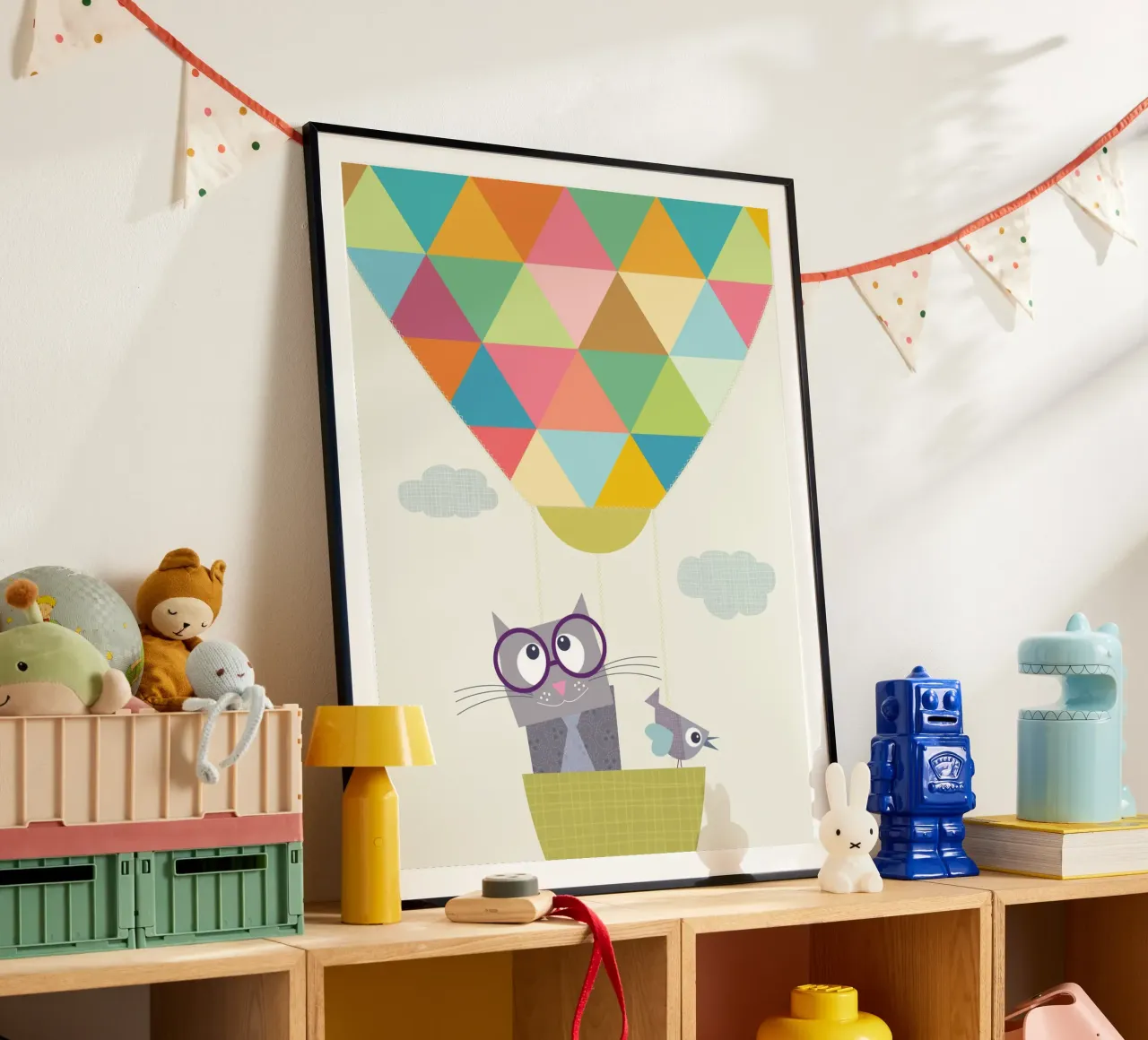 Su, su e via: Una stravagante avventura felina poster con telaio in alluminio da JaySan Studio