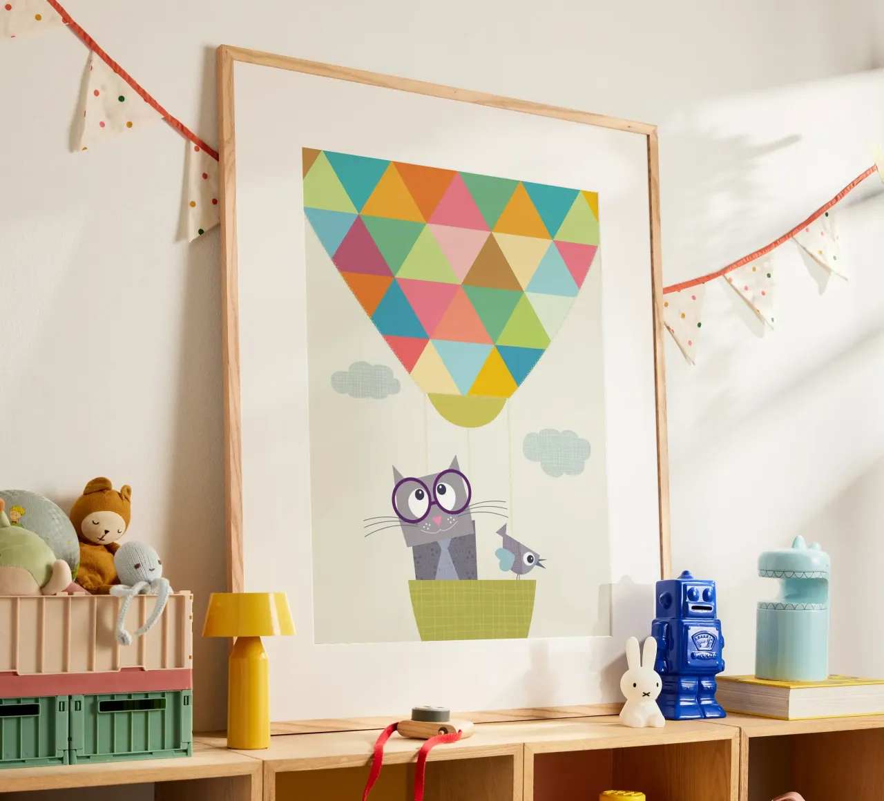 Su, su e via: Una stravagante avventura felina poster con telaio in alluminio da JaySan Studio