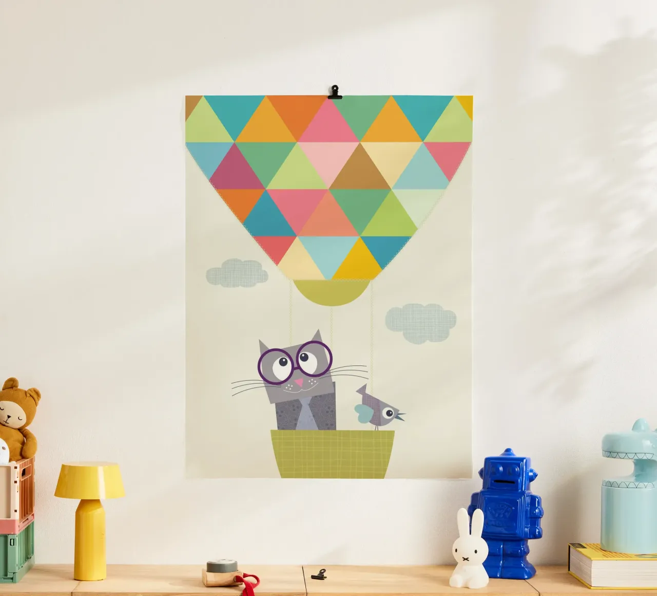 Su, su e via: Una stravagante avventura felina poster con telaio in alluminio da JaySan Studio