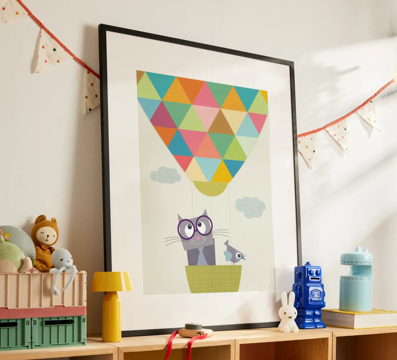 Su, su e via: Una stravagante avventura felina poster con telaio in alluminio da JaySan Studio