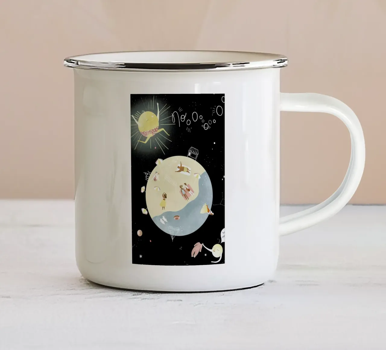 Summertime tazza in smalto da Amalia Restrepo