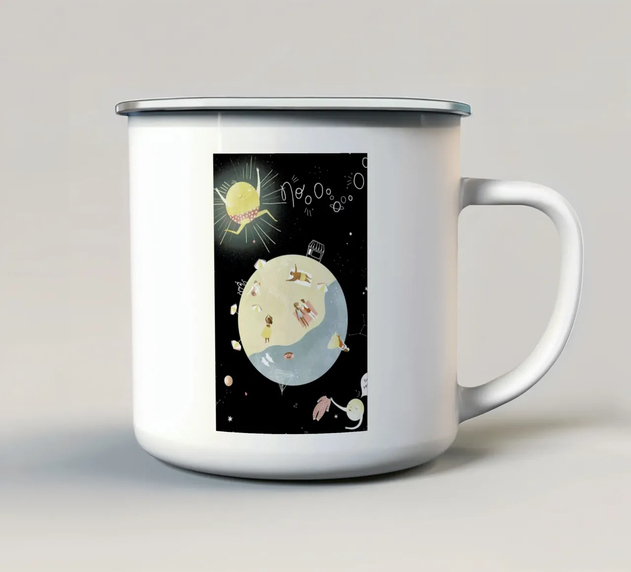 Summertime tazza in smalto da Amalia Restrepo
