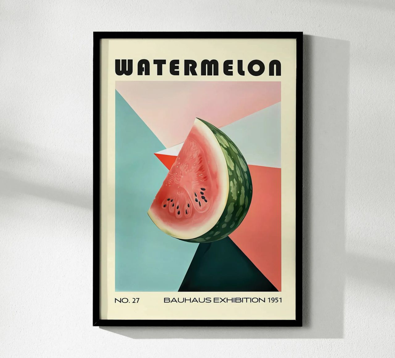 Watermelon Bauhaus Kitchen Mid Century poster by Karraker
