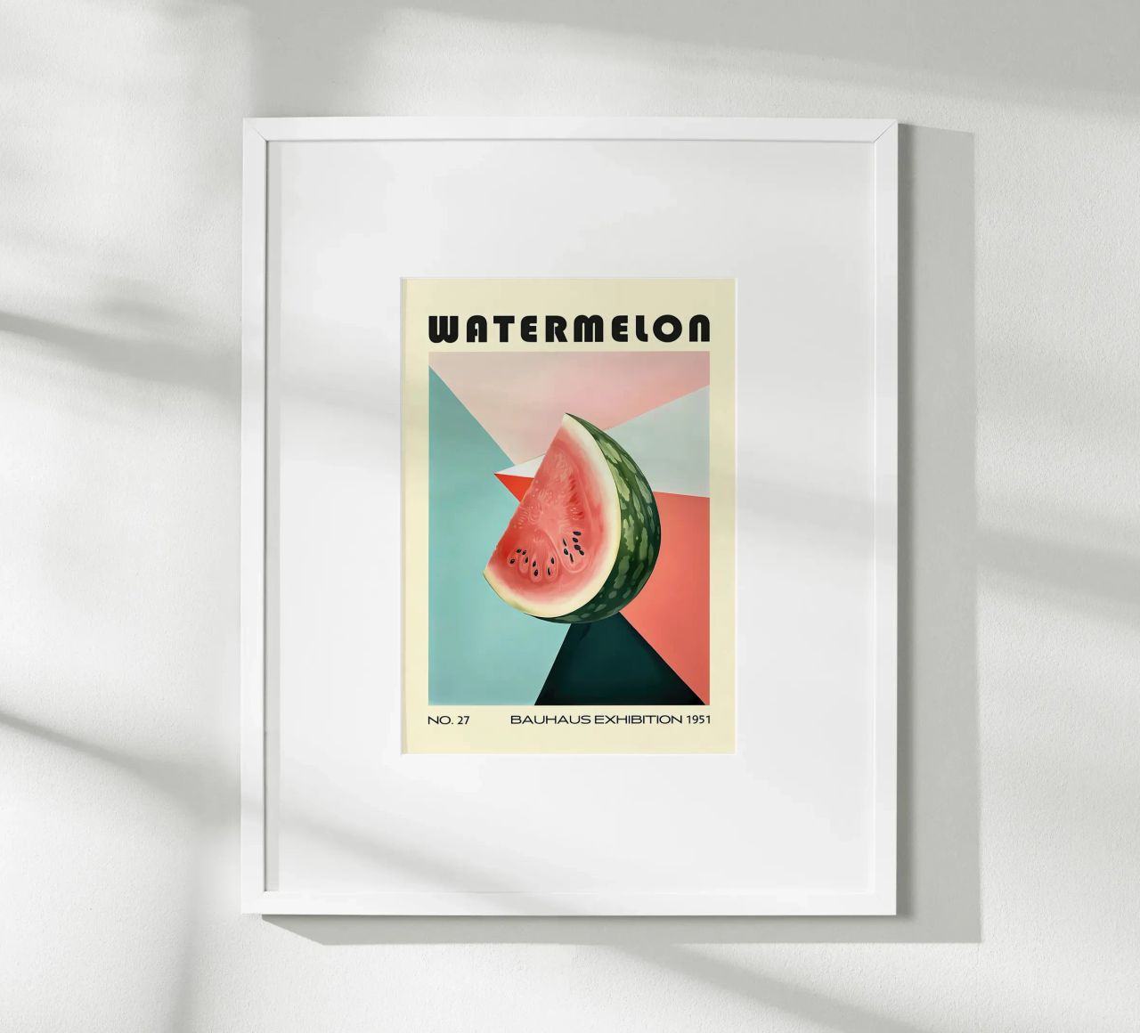 Watermelon Bauhaus Kitchen Mid Century poster by Karraker