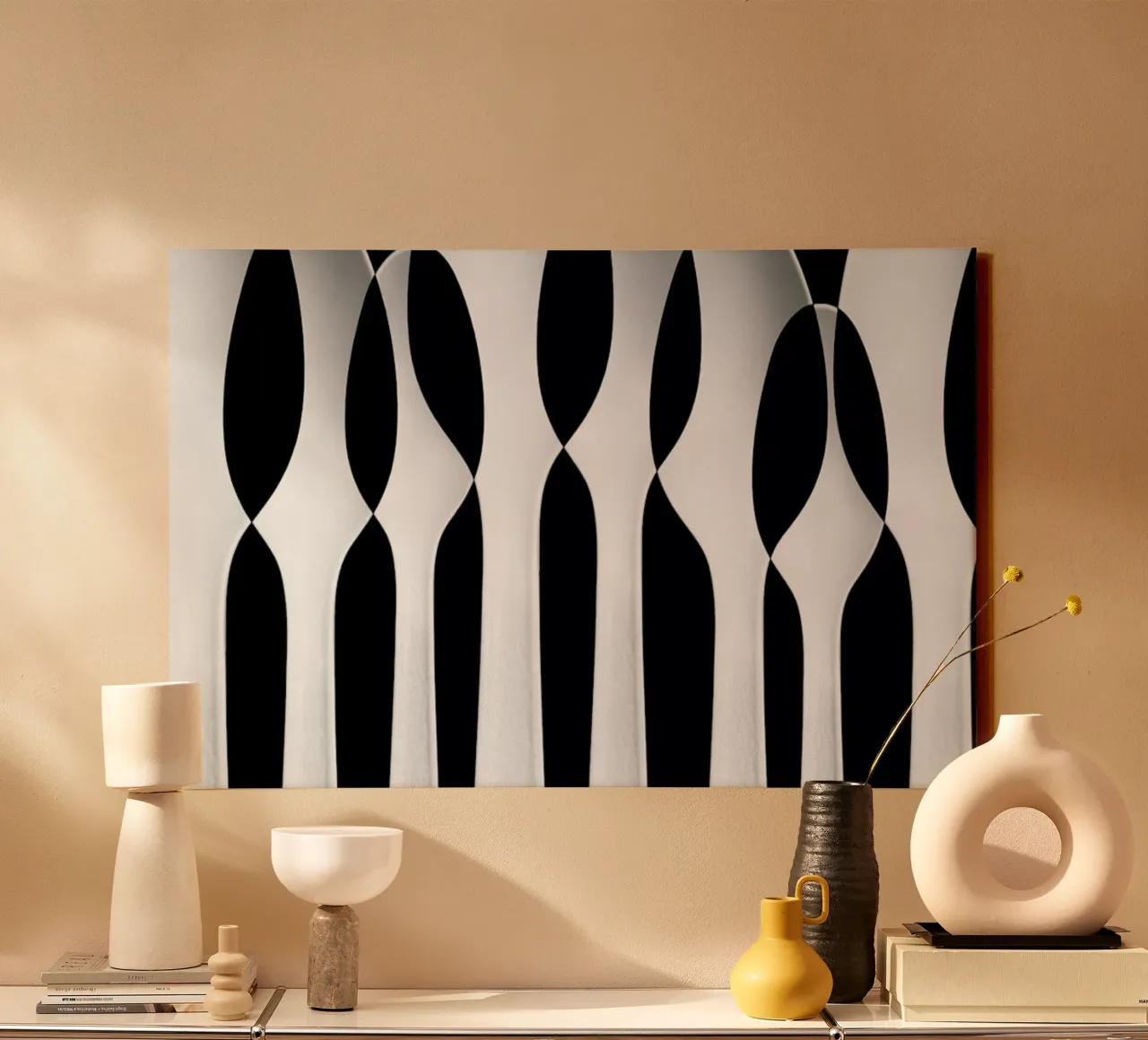 Spoons Abstract:  Forest -Jacqueline Hammer tela con Cornice a cassetta da Pictufy