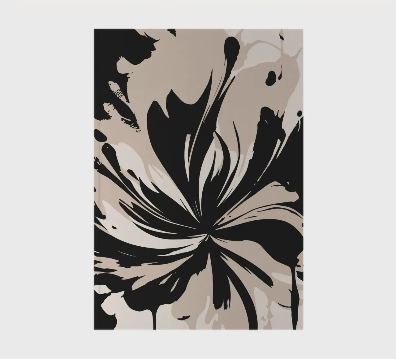 Abstracte inktbloem notebook by studiopicaprints