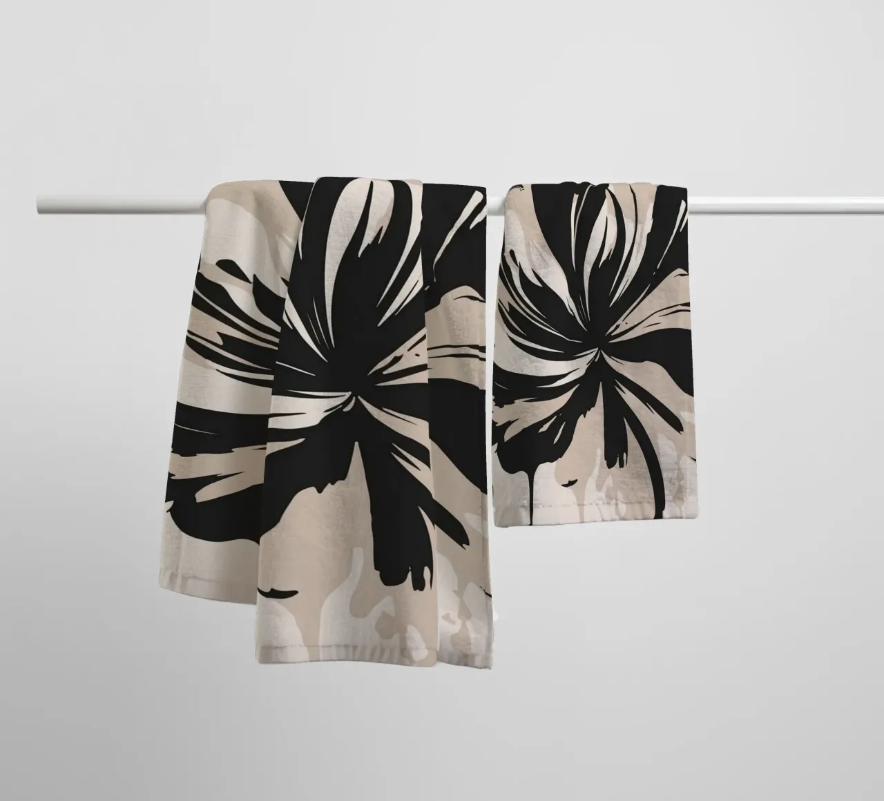 Abstracte inktbloem asciugamano da bagno da studiopicaprints