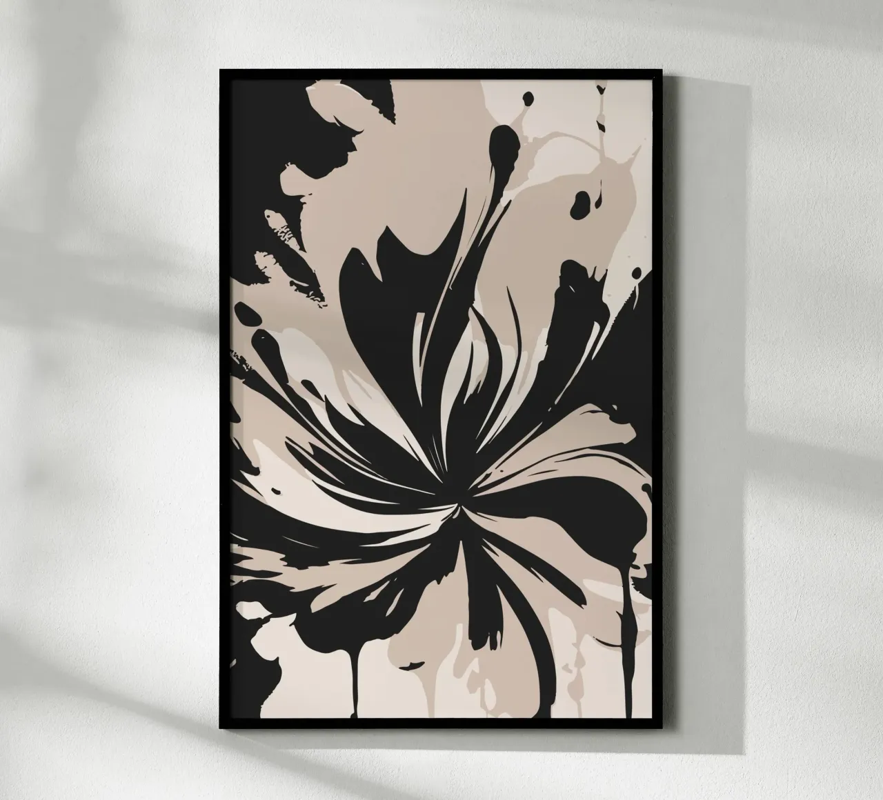 Abstracte inktbloem poster da studiopicaprints