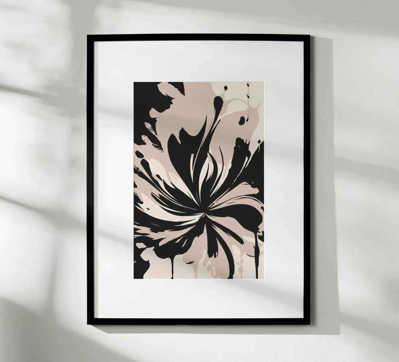 Abstracte inktbloem poster da studiopicaprints