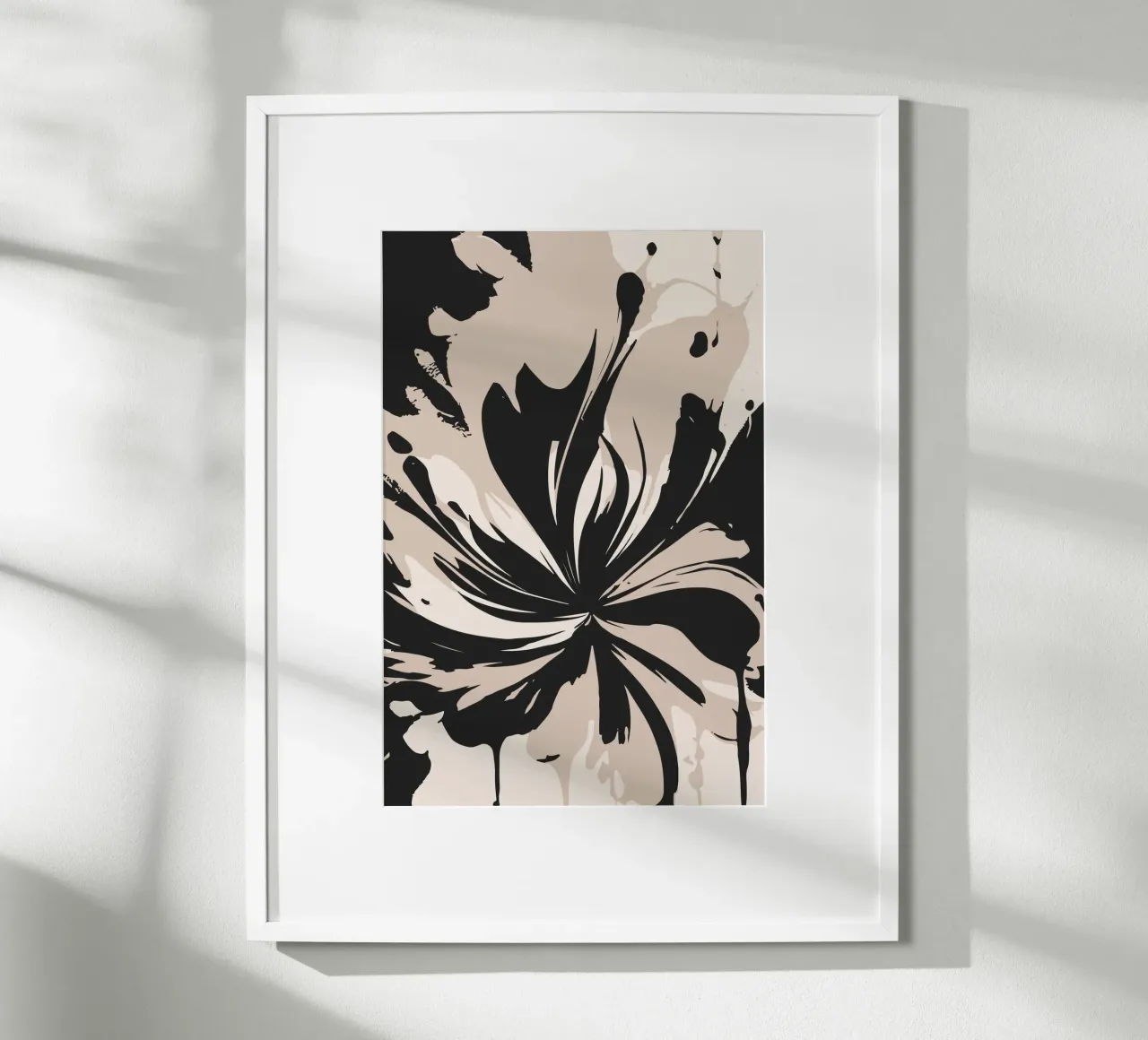 Abstracte inktbloem poster da studiopicaprints