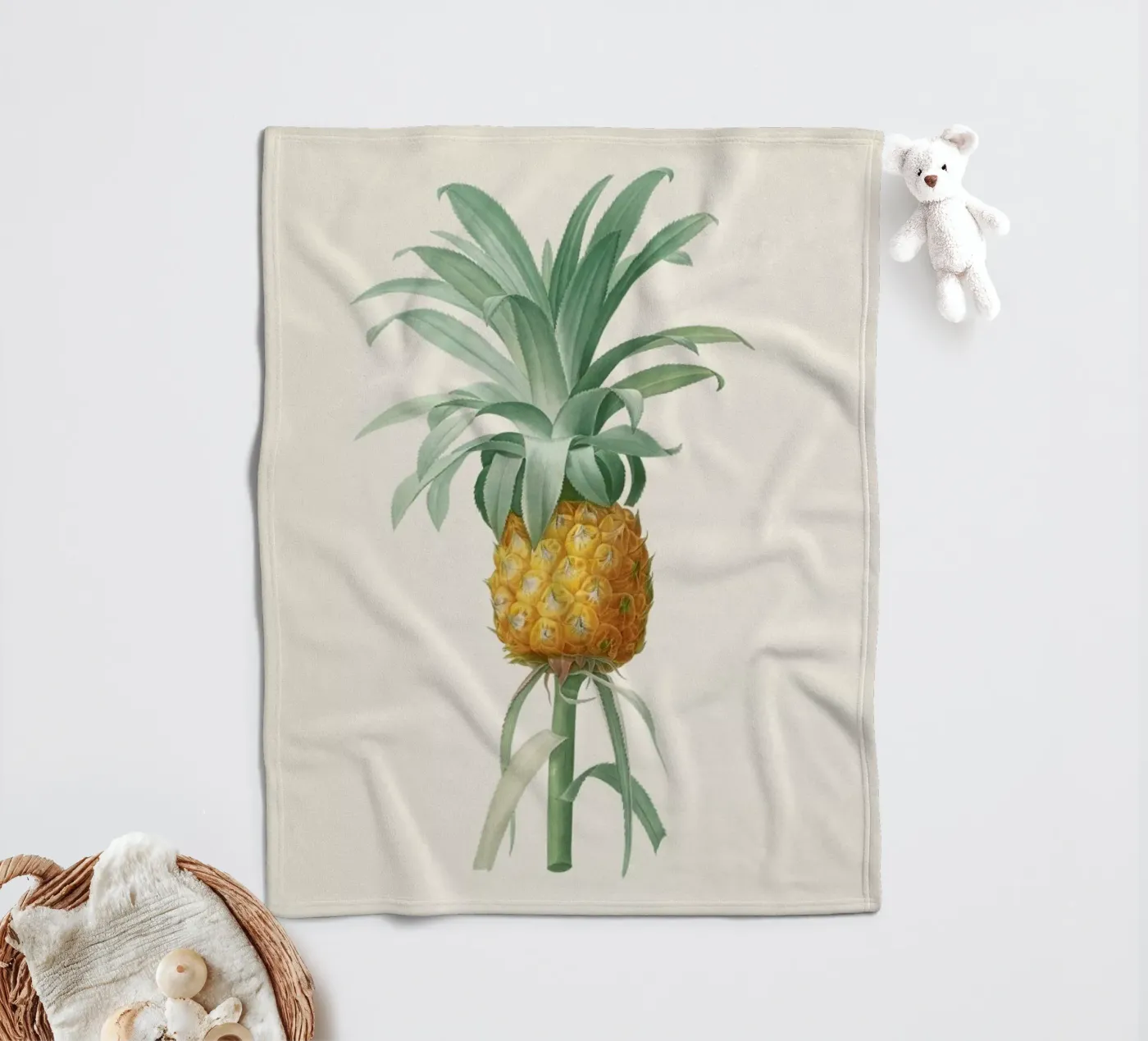 Ananas Fleecedecke von Astër