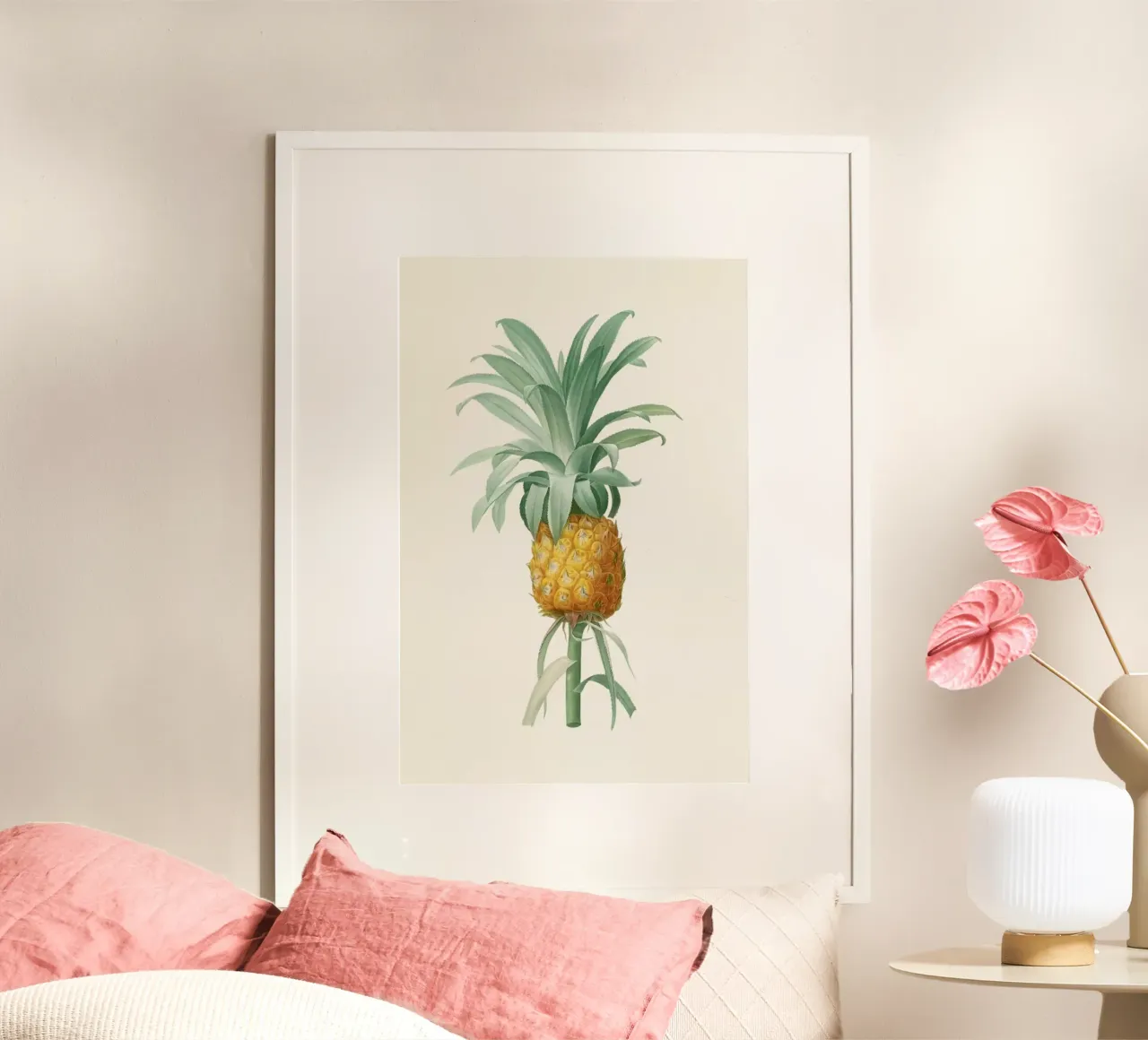 Ananas poster con telaio in legno da Astër