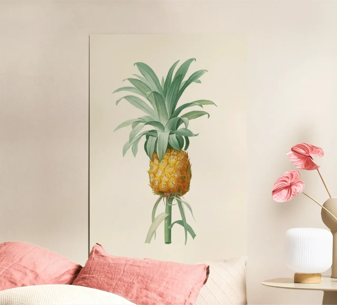 Ananas poster con telaio in legno da Astër