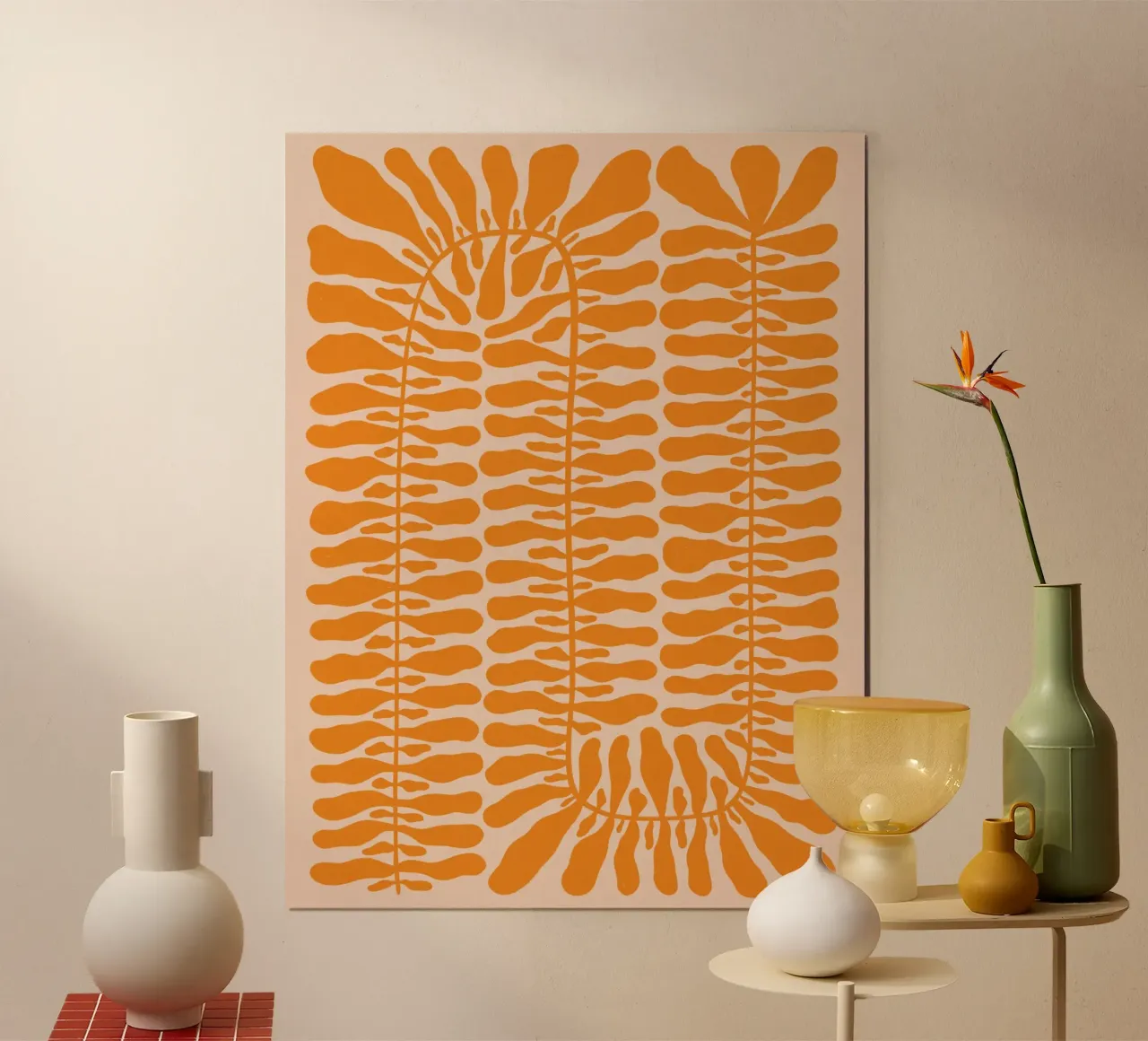 Pianta dalle cento foglie #10 poster con telaio in legno da Alisa Galitsyna
