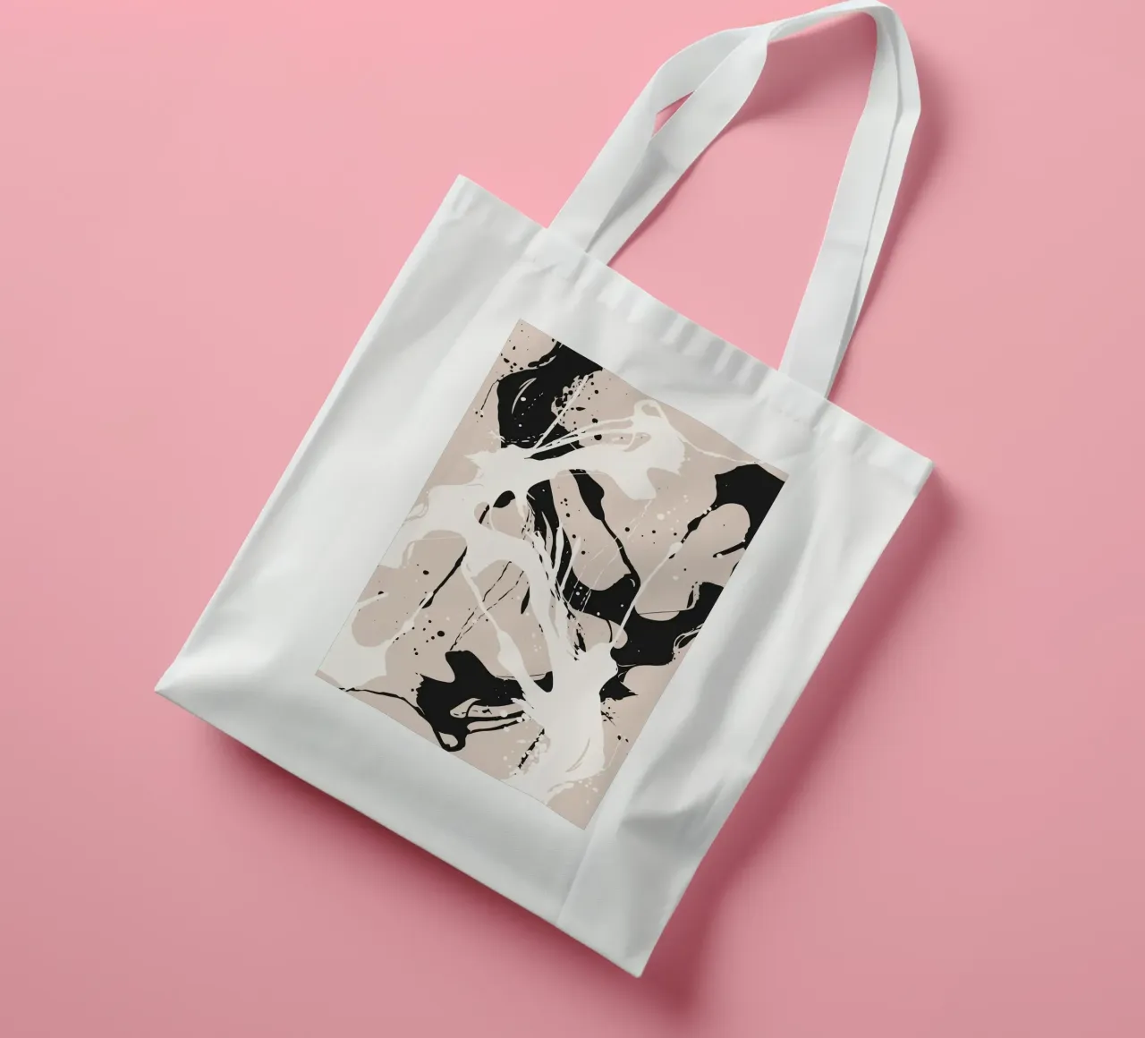 Abstract Pollock style borsa in juta da studiopicaprints