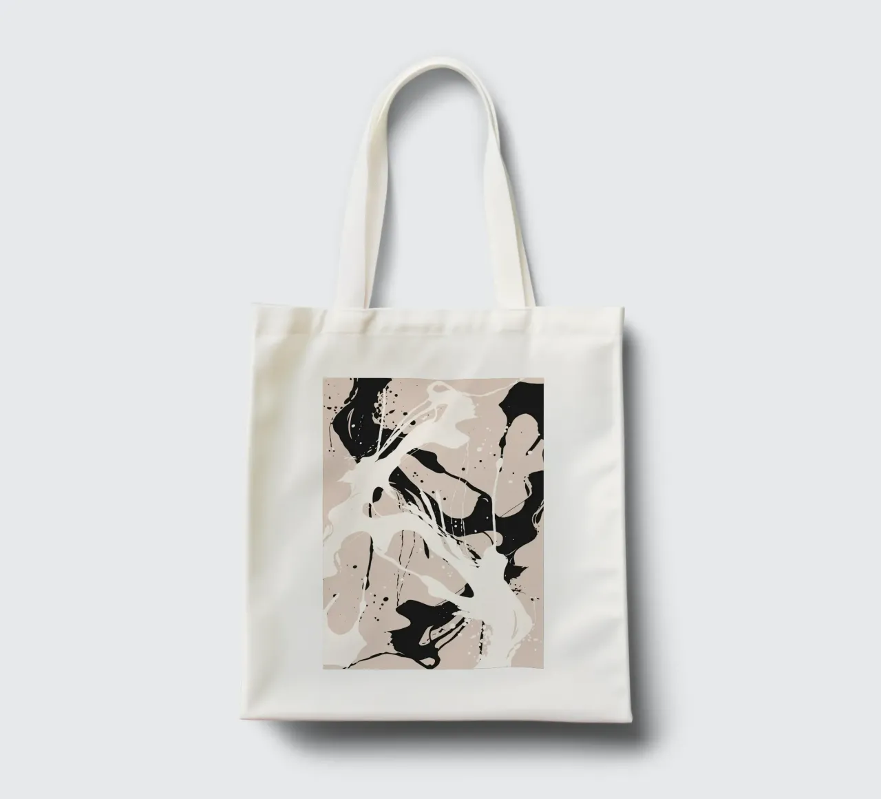 Abstract Pollock style borsa in juta da studiopicaprints