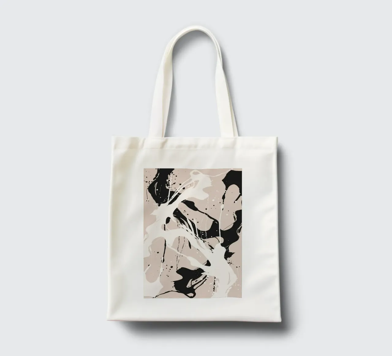 Abstract Pollock style borsa in juta da studiopicaprints