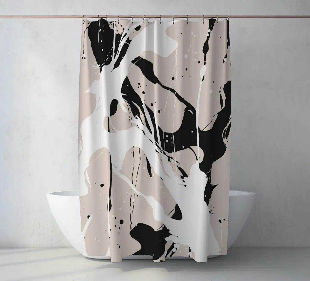 Abstract Pollock style tenda da doccia da studiopicaprints