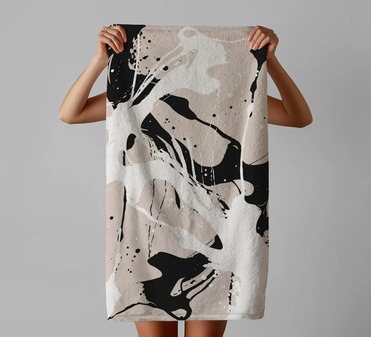 Abstract Pollock style towel by studiopicaprints