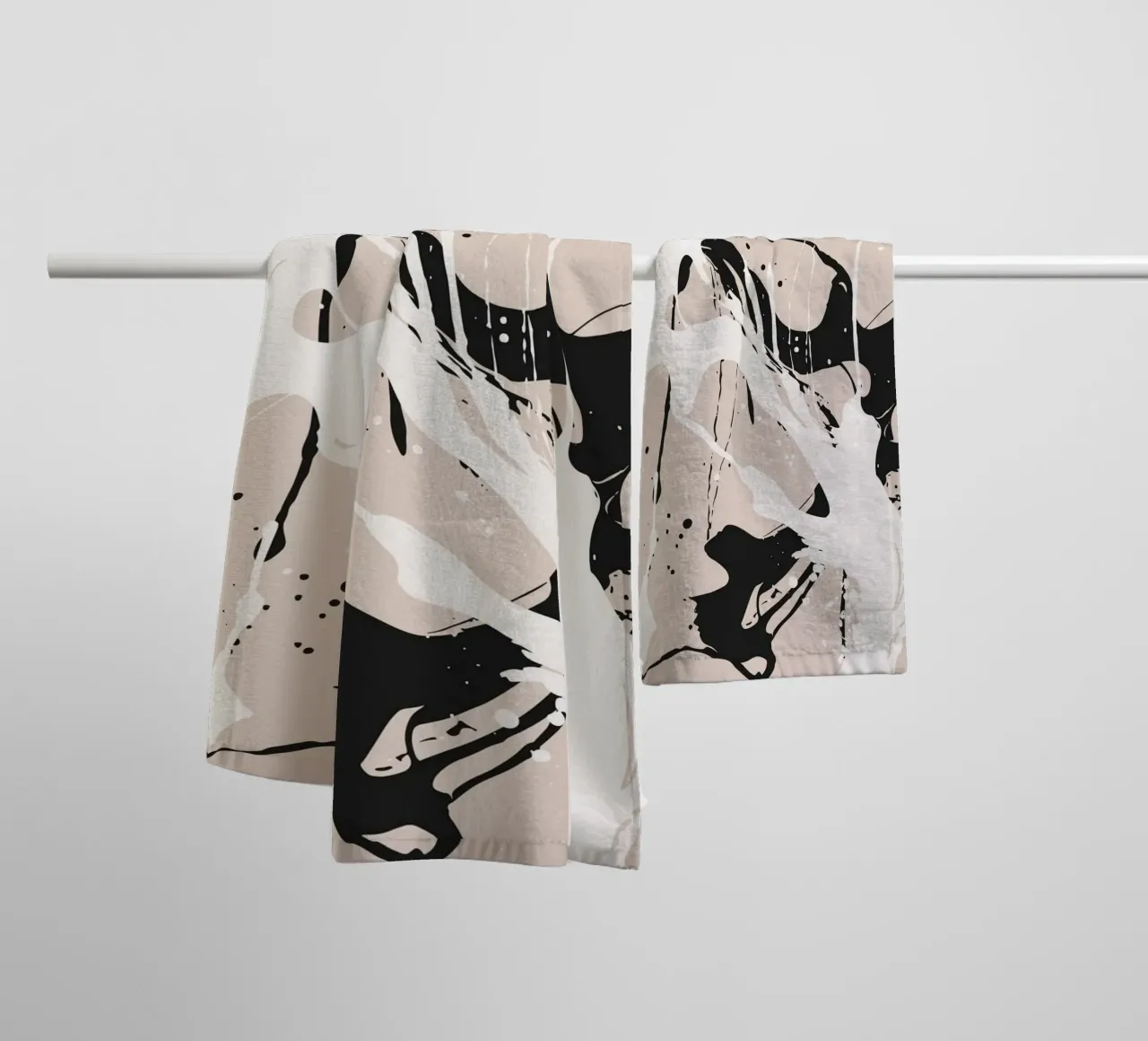 Abstract Pollock style towel by studiopicaprints