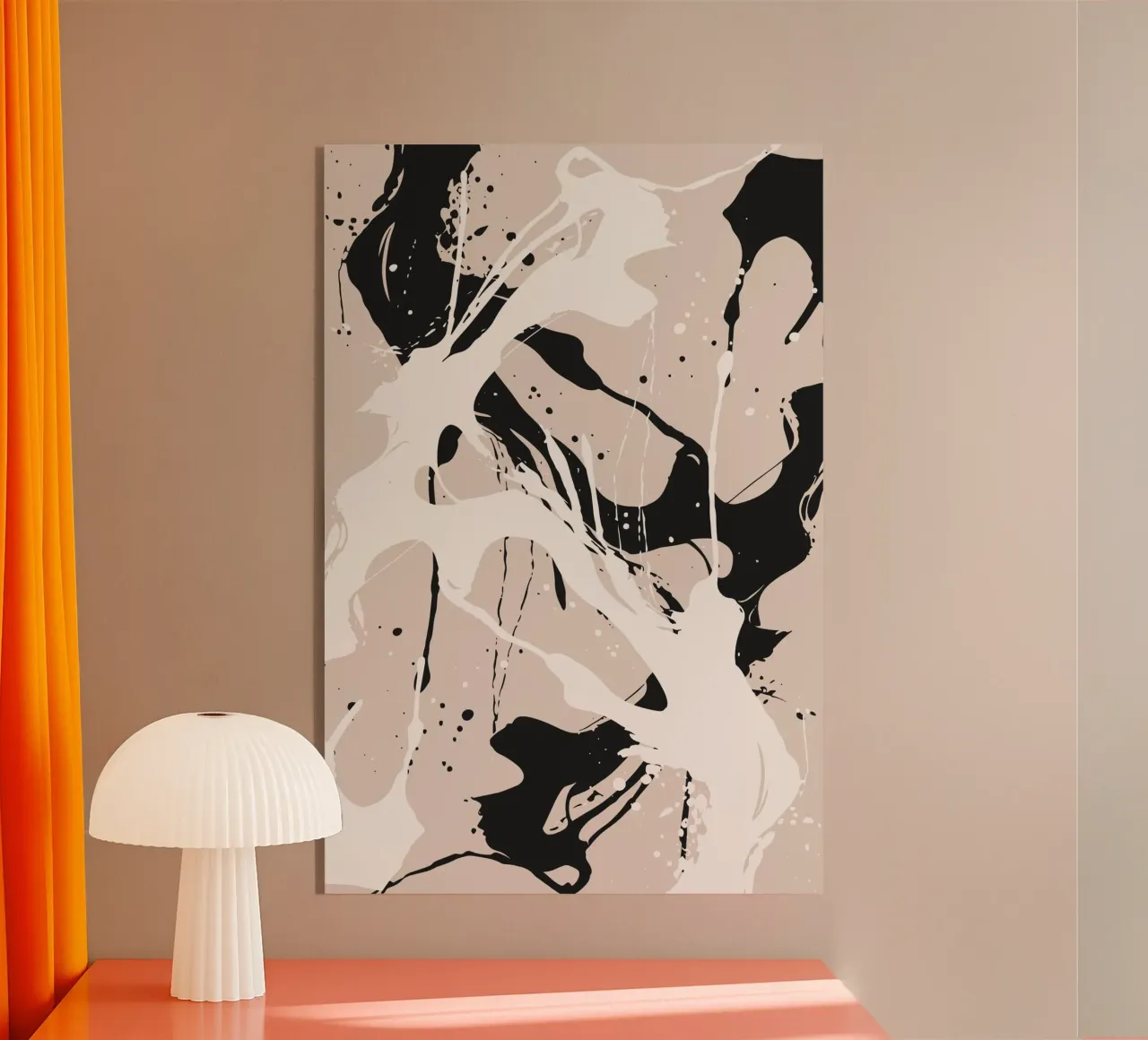 Abstract Pollock style plexiglass con Cornice Artbox da studiopicaprints