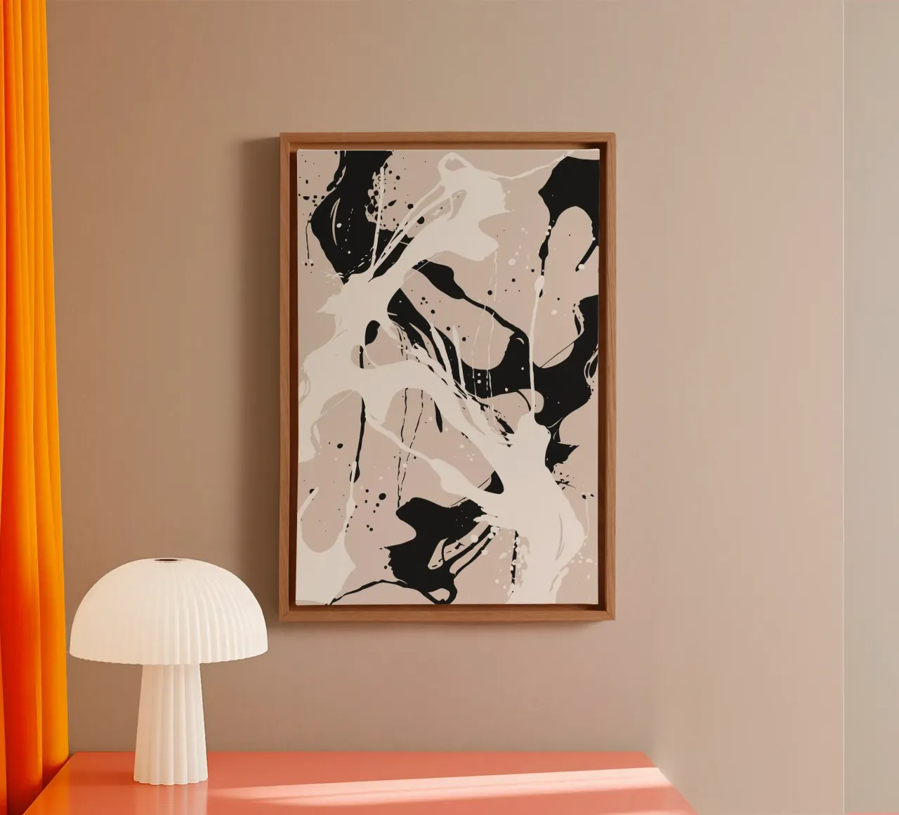 Abstract Pollock style canvas van studiopicaprints