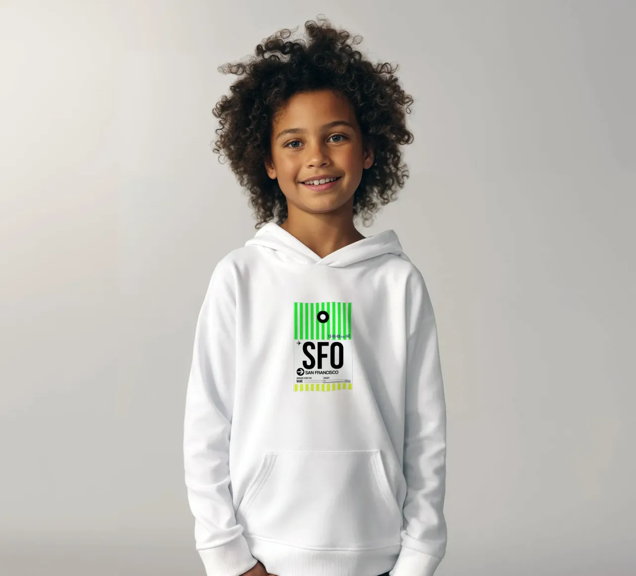 SFO-San Francisco sudadera con capucha para niño de Naxart