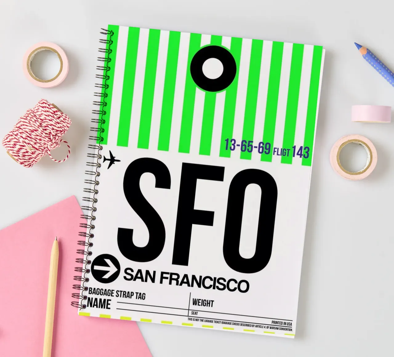 SFO-San Francisco spiral notebook by Naxart