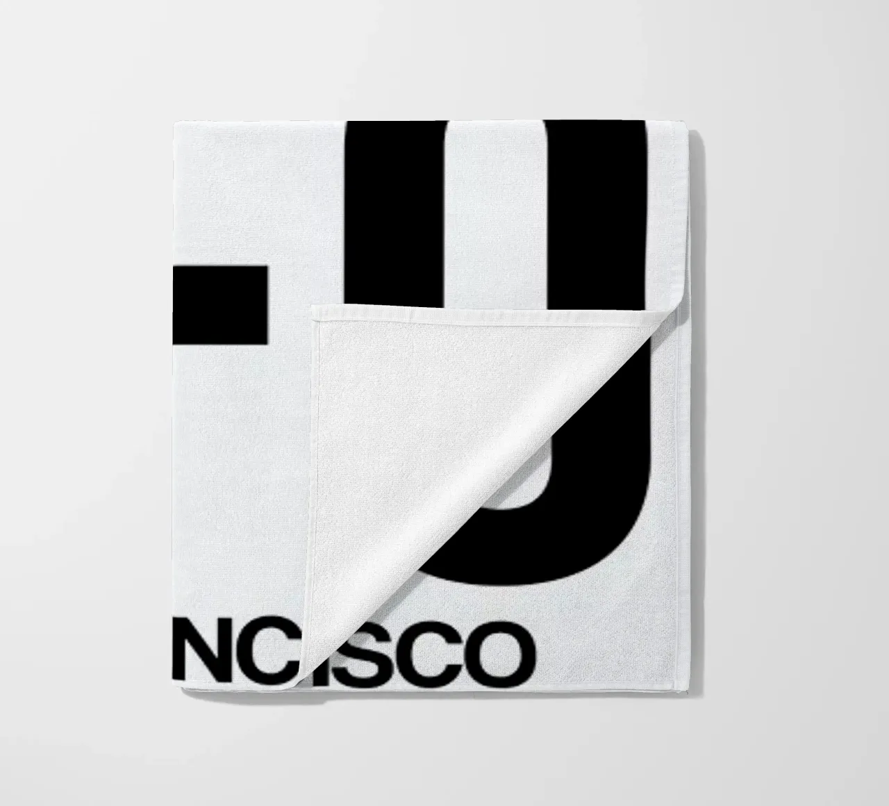 SFO-San Francisco beach towel by Naxart