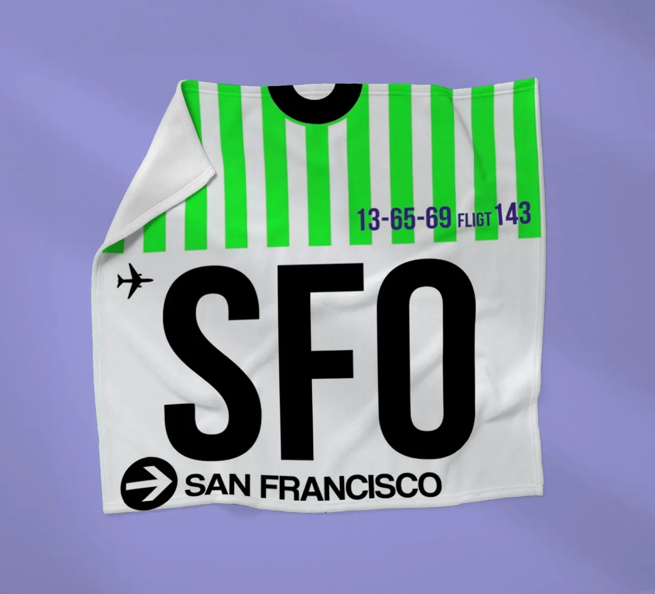 SFO-San Francisco fleece blanket by Naxart