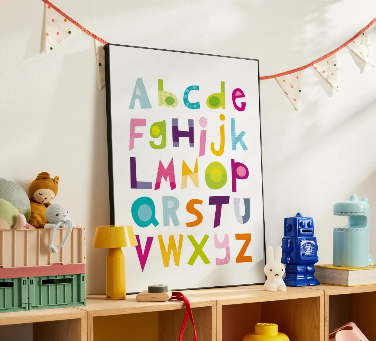 Colourful Alphabet alu-dibond by JaySan Studio
