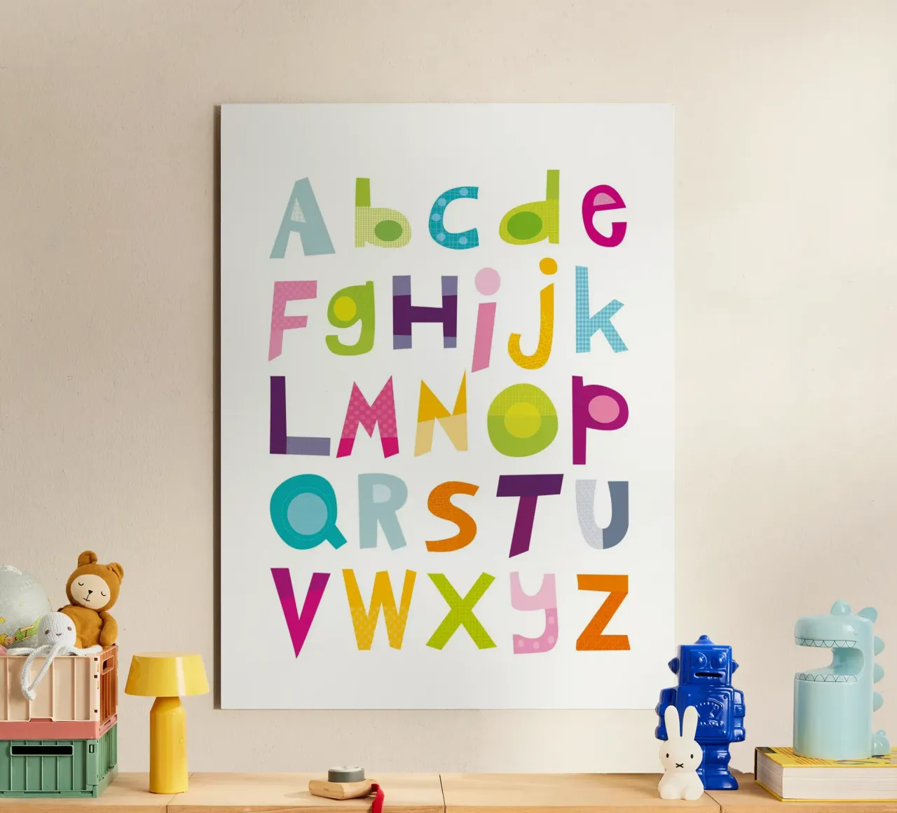 Colourful Alphabet alu-dibond by JaySan Studio