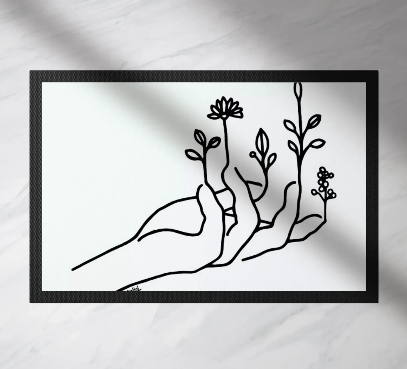 Bloom Hand doormat by Ninhol