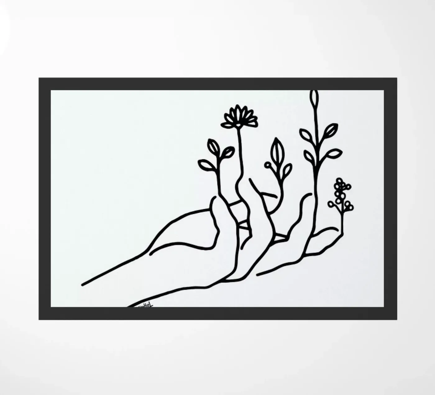 Bloom Hand doormat by Ninhol