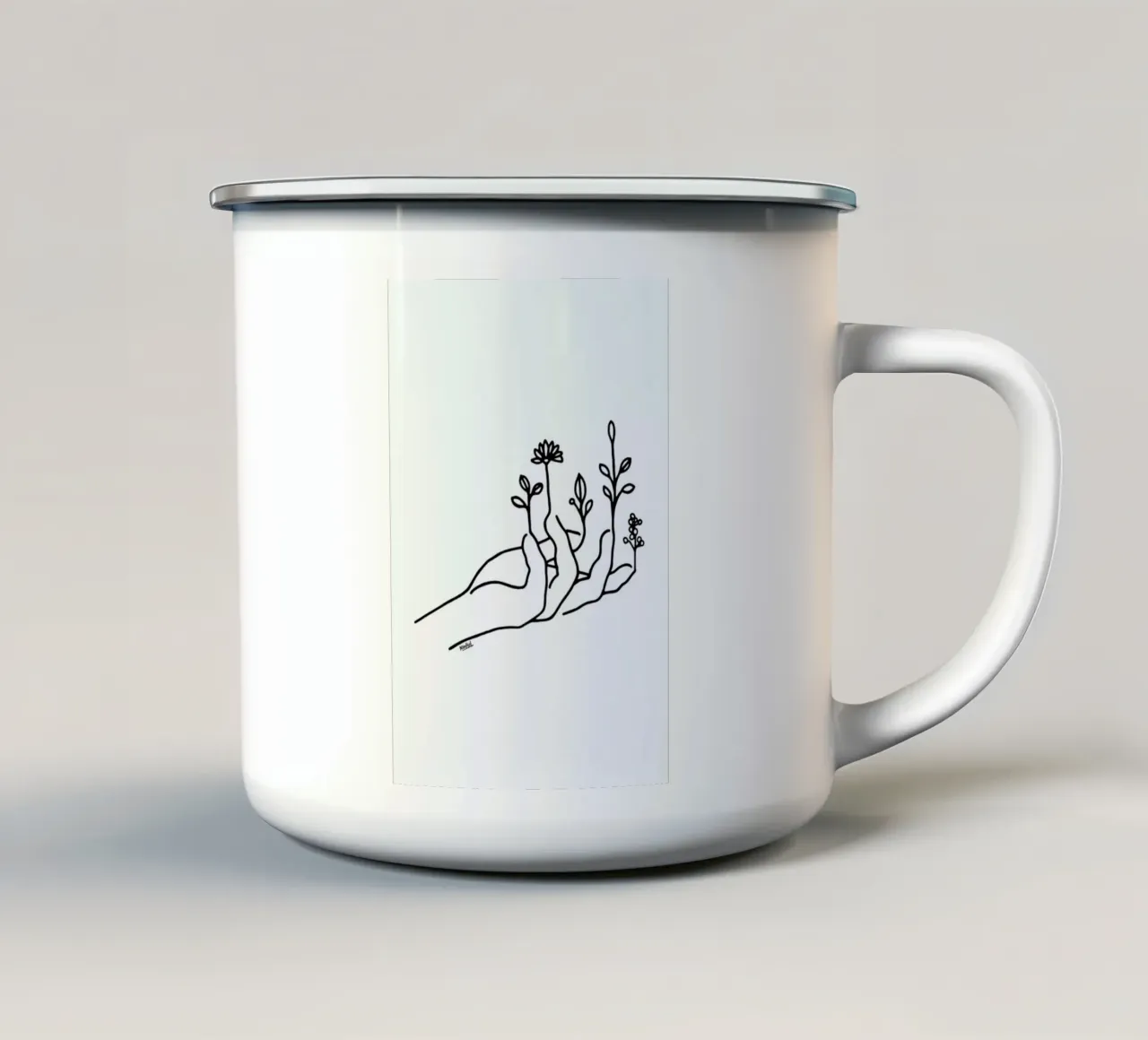 Bloom Hand tazza in smalto da Ninhol