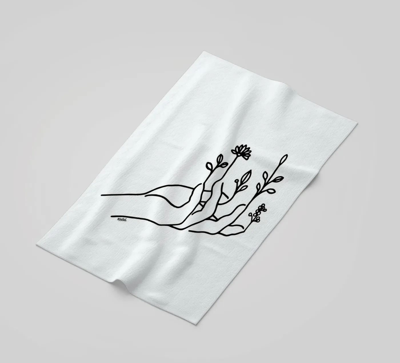 Bloom Hand beach towel by Ninhol