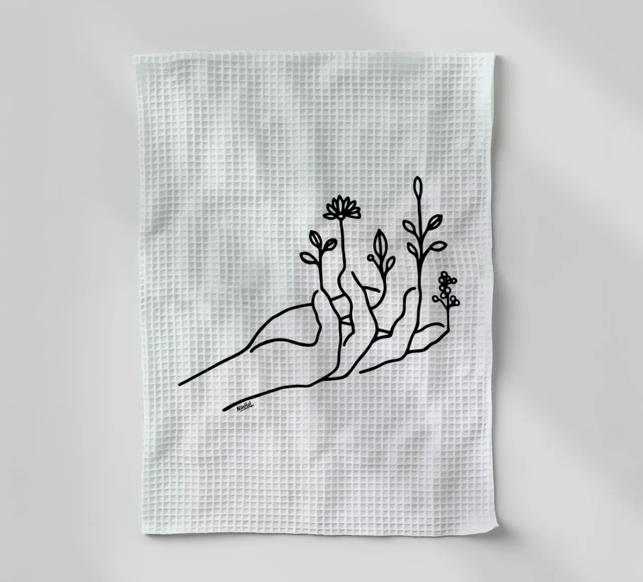 Bloom Hand canovaccio da cucina da Ninhol