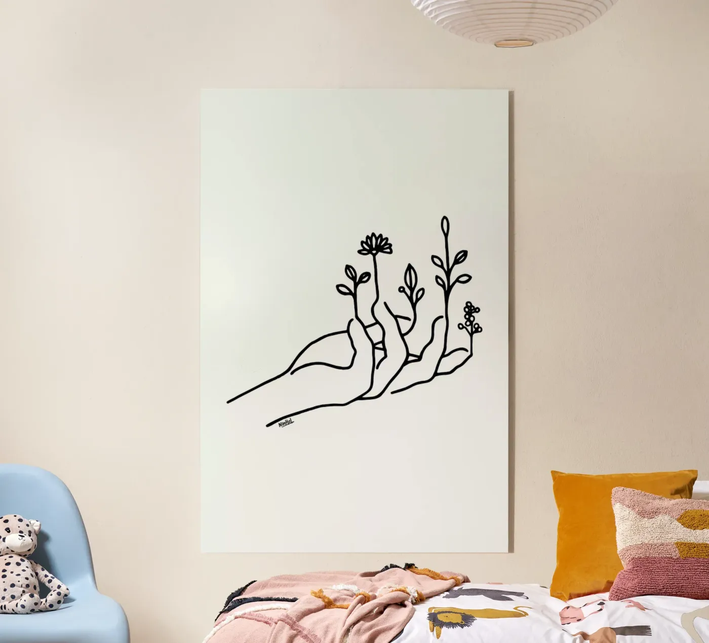 Bloom Hand Acryl-Glas von Ninhol