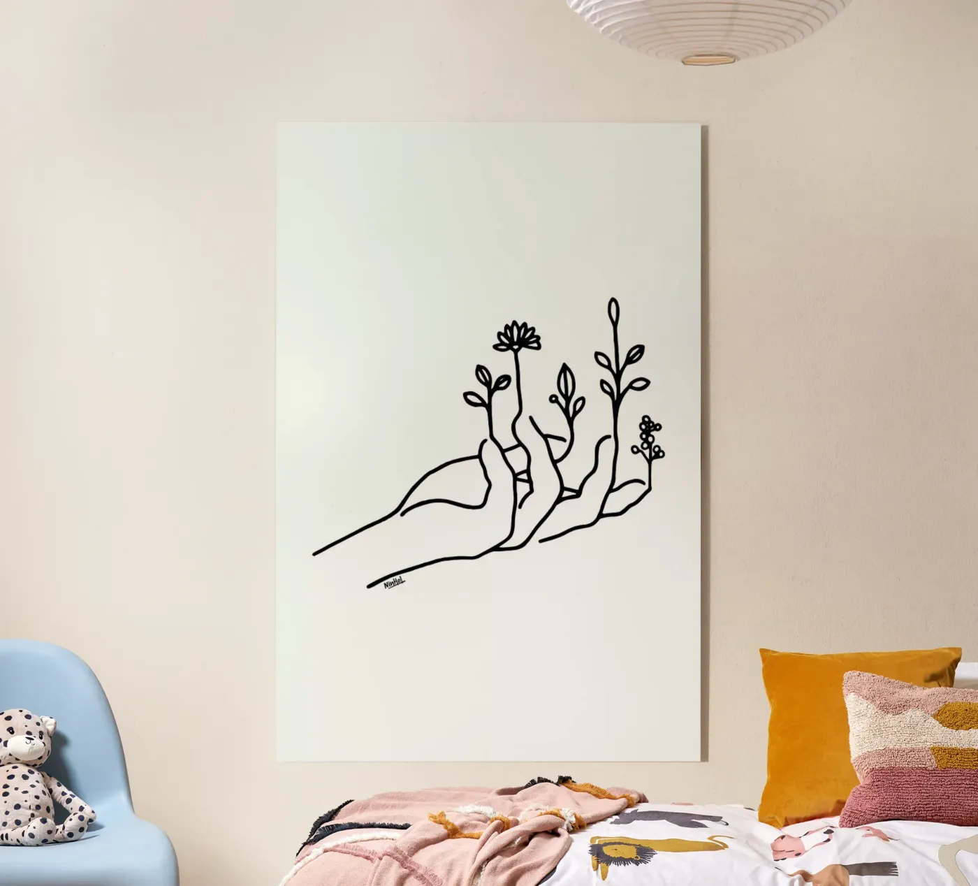 Bloom Hand acryl van Ninhol