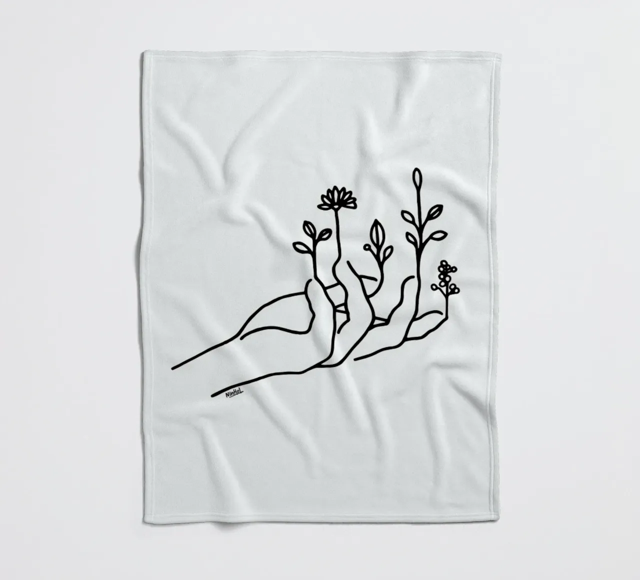 Bloom Hand coperta in pile da Ninhol