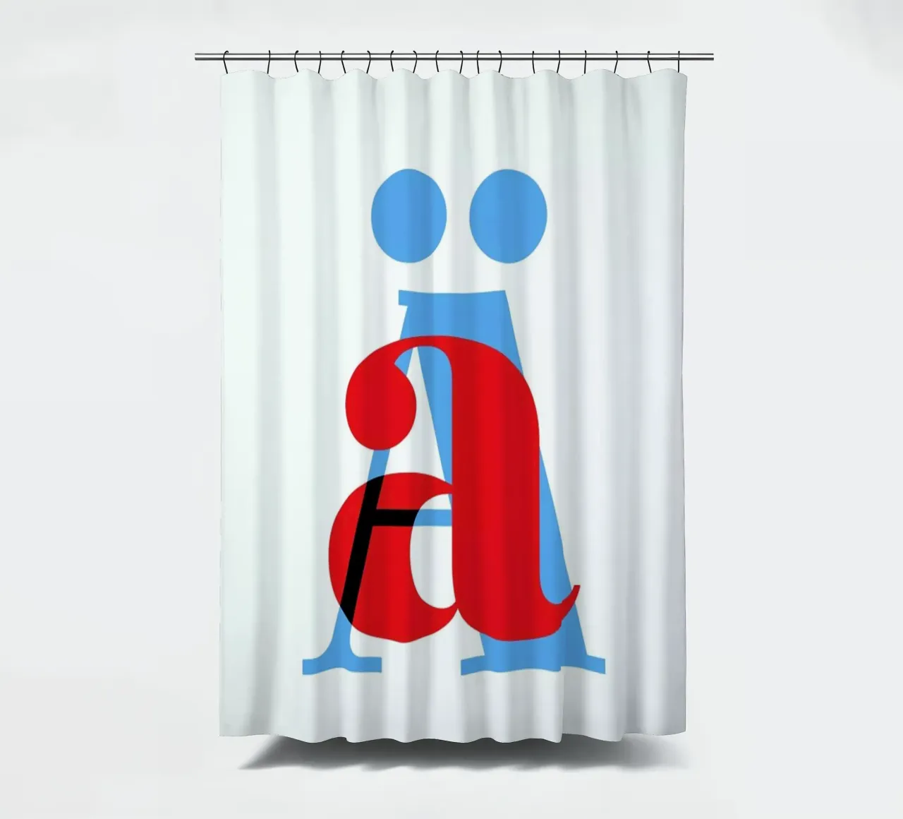 Cyan/Red Ä tenda da doccia da Studio One