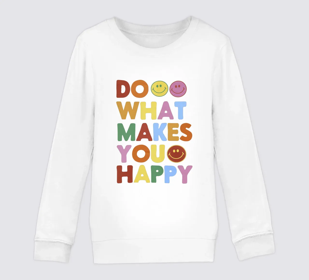 Retro Smiley Face Motivational Print sudadera para niño de showmemars