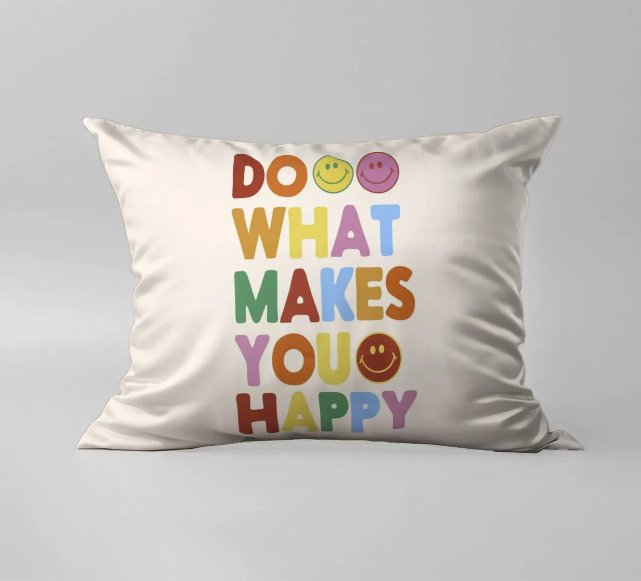 Imprimé Motivation Retro Smiley Face coussin de showmemars