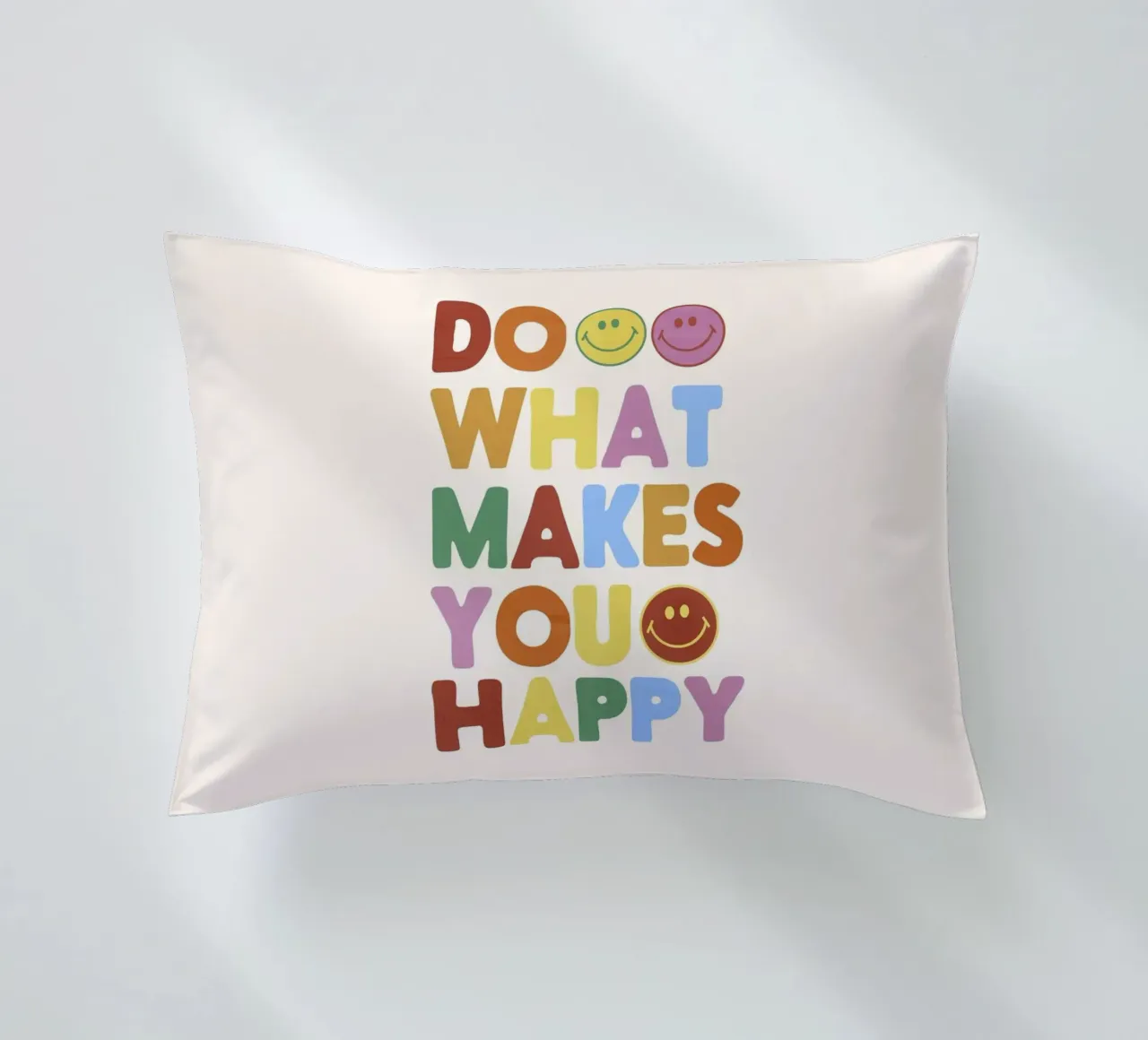 Imprimé Motivation Retro Smiley Face coussin de showmemars