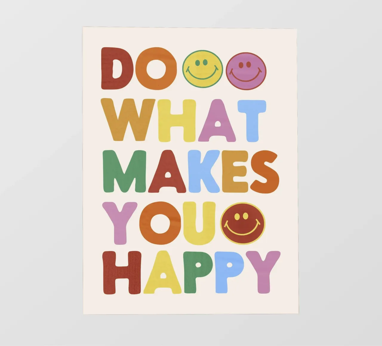 Retro Smiley Face Motivational Print pvc cover by showmemars