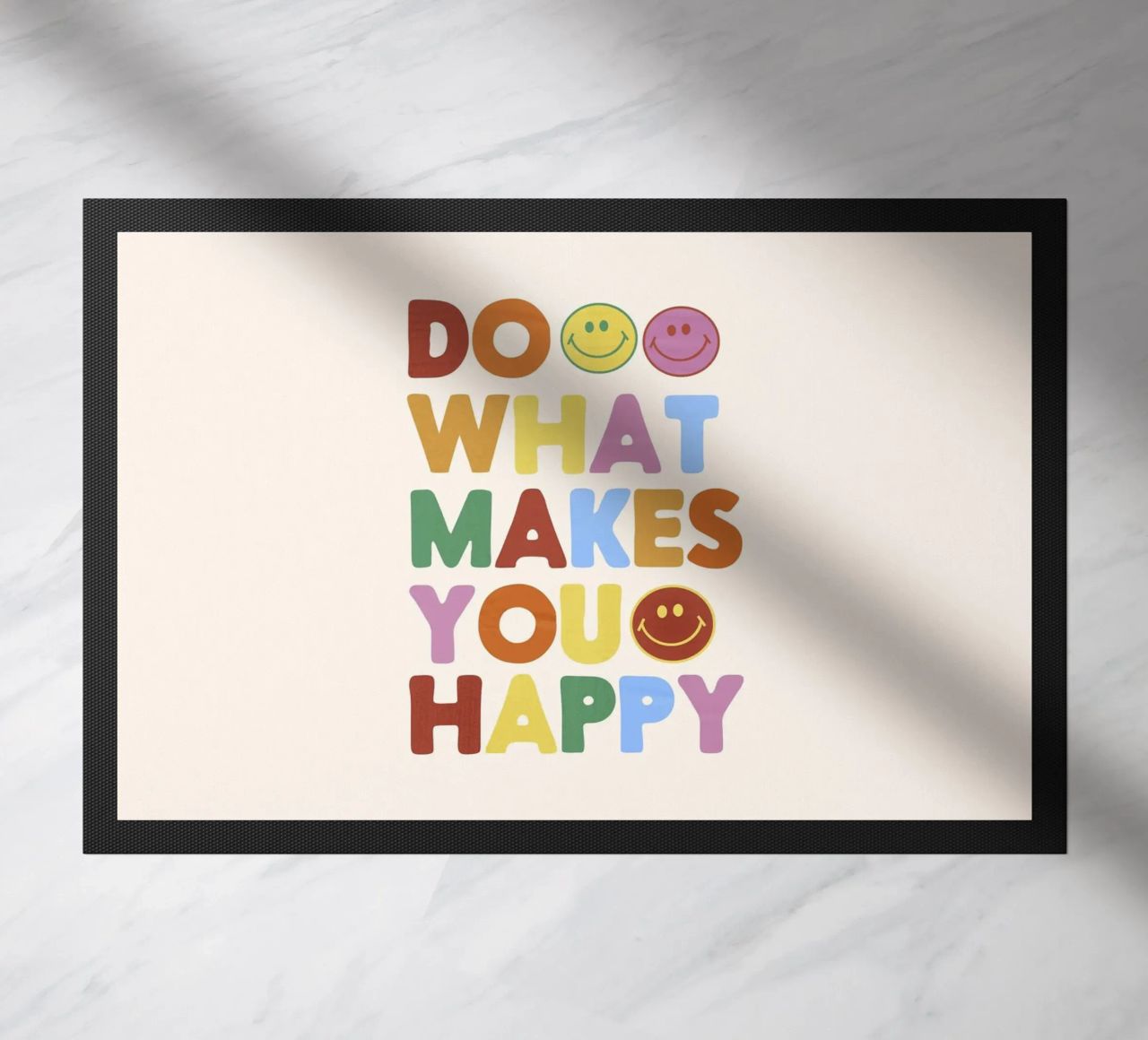 Stampa retro Smiley Face Motivational zerbino da showmemars