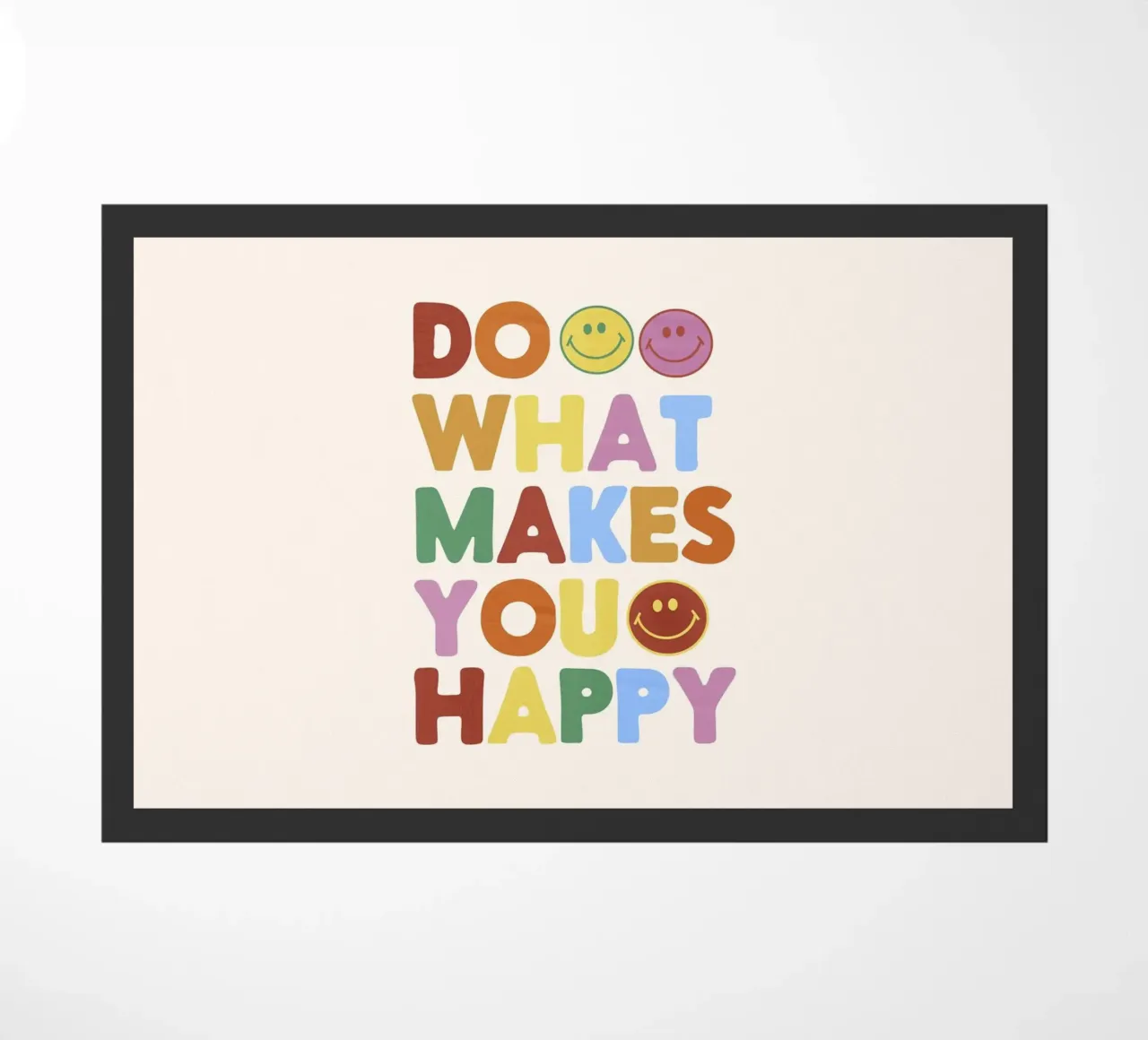 Stampa retro Smiley Face Motivational zerbino da showmemars